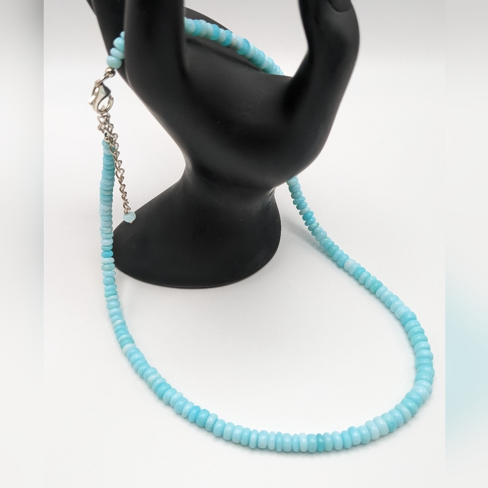 NECKLACE ❄️ Blue Opal Beaded 18" With Adjustable Clasp, NEW, Multiple Available